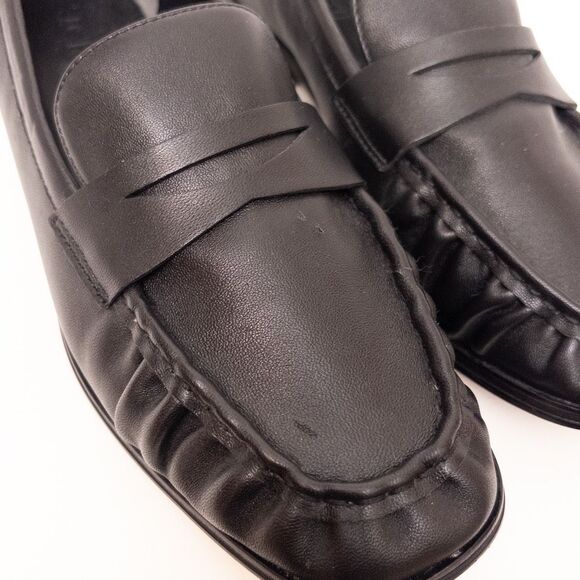 J. Crew Maison Ruched Loafers Black Size 9.5 - Picture 10 of 10